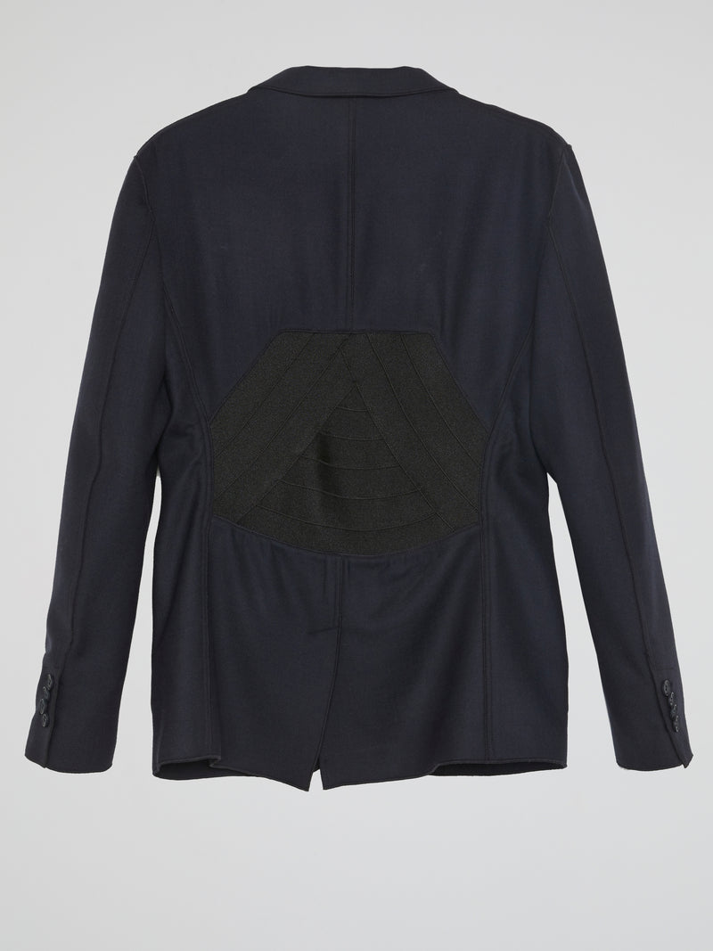 Navy Panel Detailed Blazer