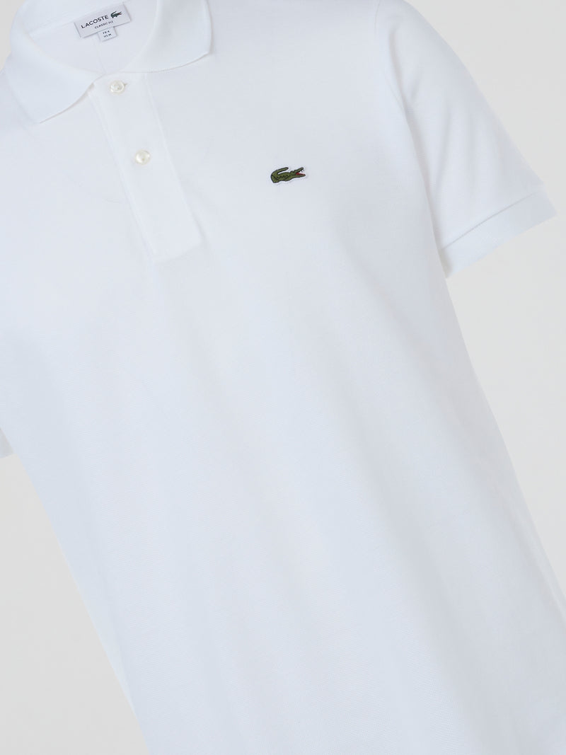 White Short Sleeve Polo Shirt