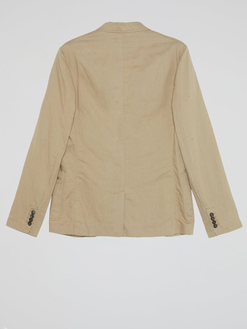 Beige Pocket Detail Blazer