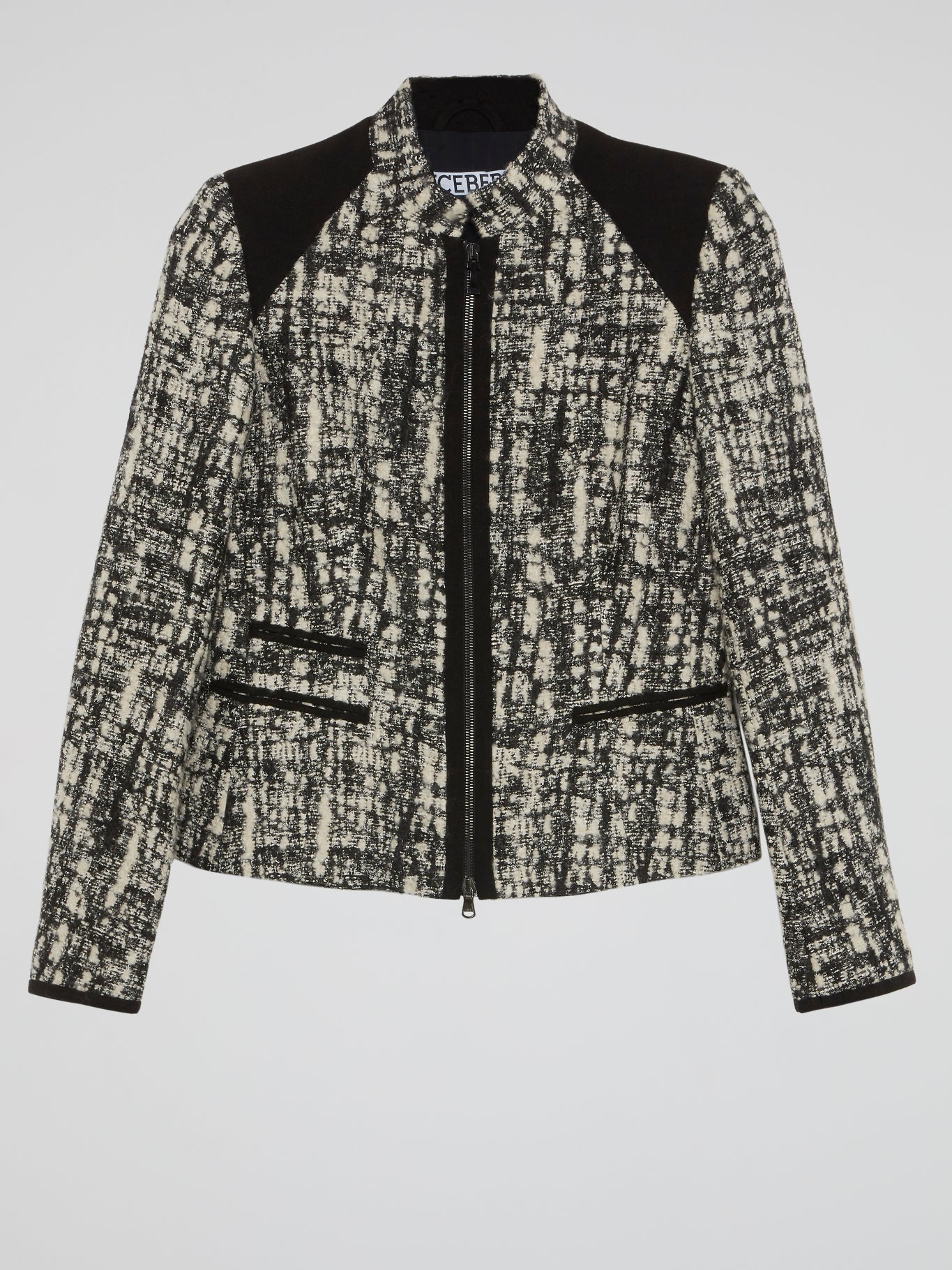 Pattern Print Zip-Up Jacket