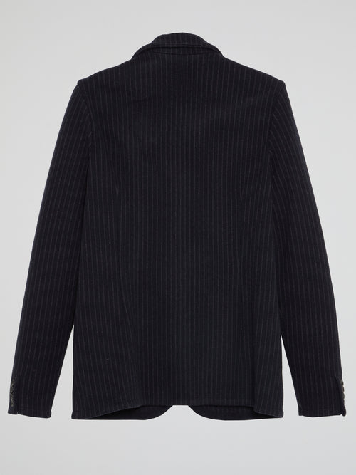 Black Pinstripe Blazer