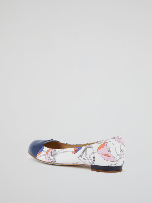 Floral Print Ballet Flats