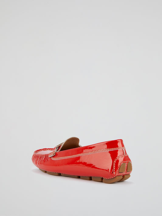 Red Patent Leather Loafers