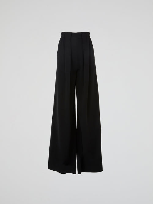 Black Pleated Palazzo Pants