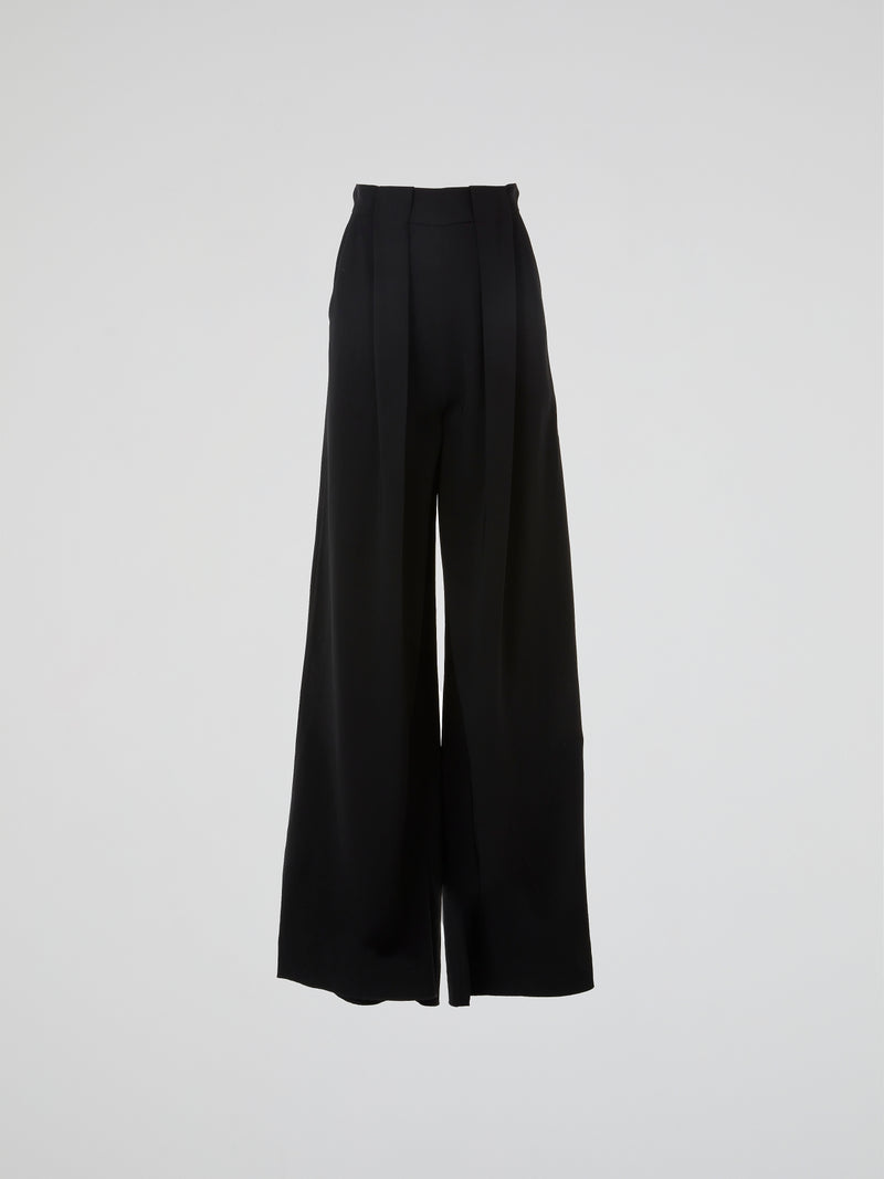 Black Pleated Palazzo Pants