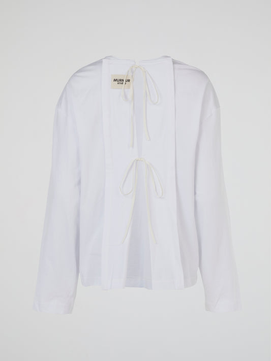 White Oversized Long Sleeve Top