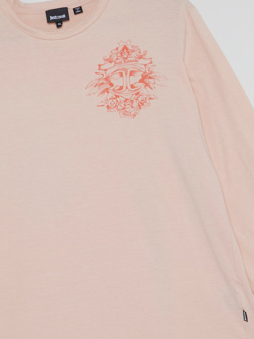 Pink Crewneck Long Sleeve Top