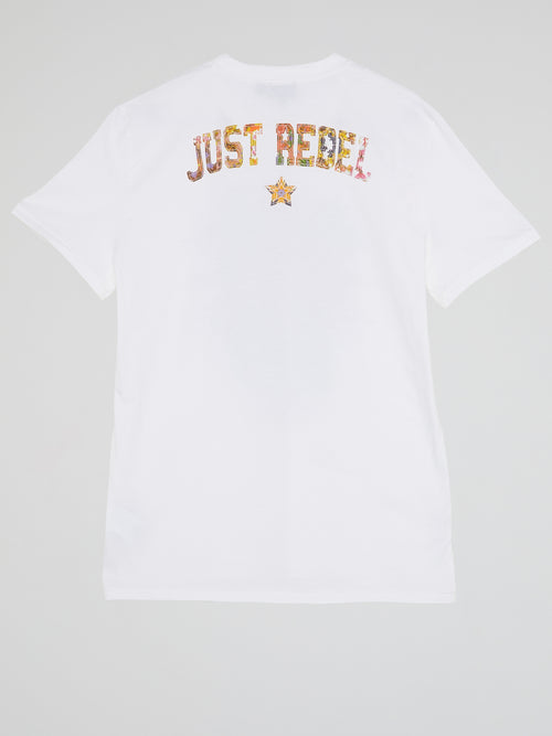 White Printed T-Shirt