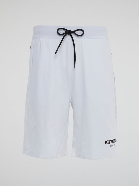 White Mickey Mouse Rear Design Knitted Short