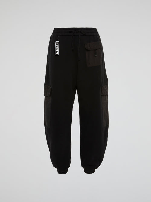 Black Multi-Pocket Detail Trousers