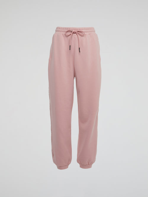Rose Side Detail Drawstring Track Pants