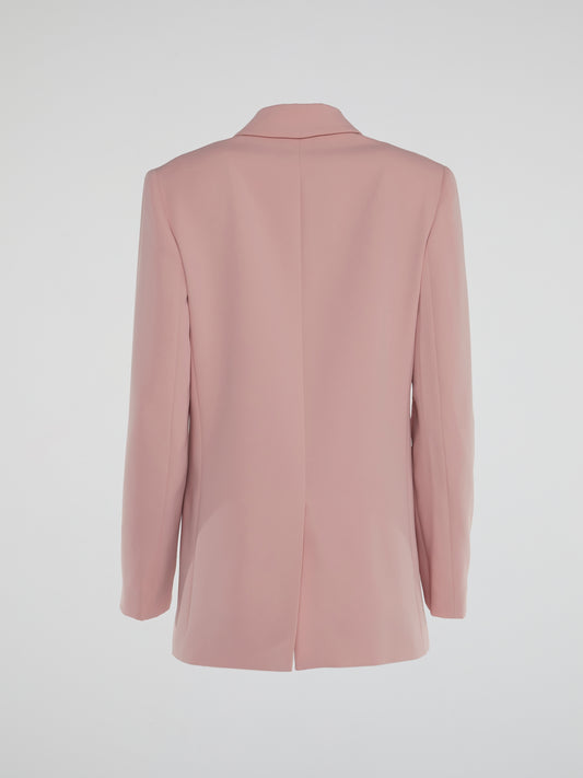 Pink Double-Breasted Blazer