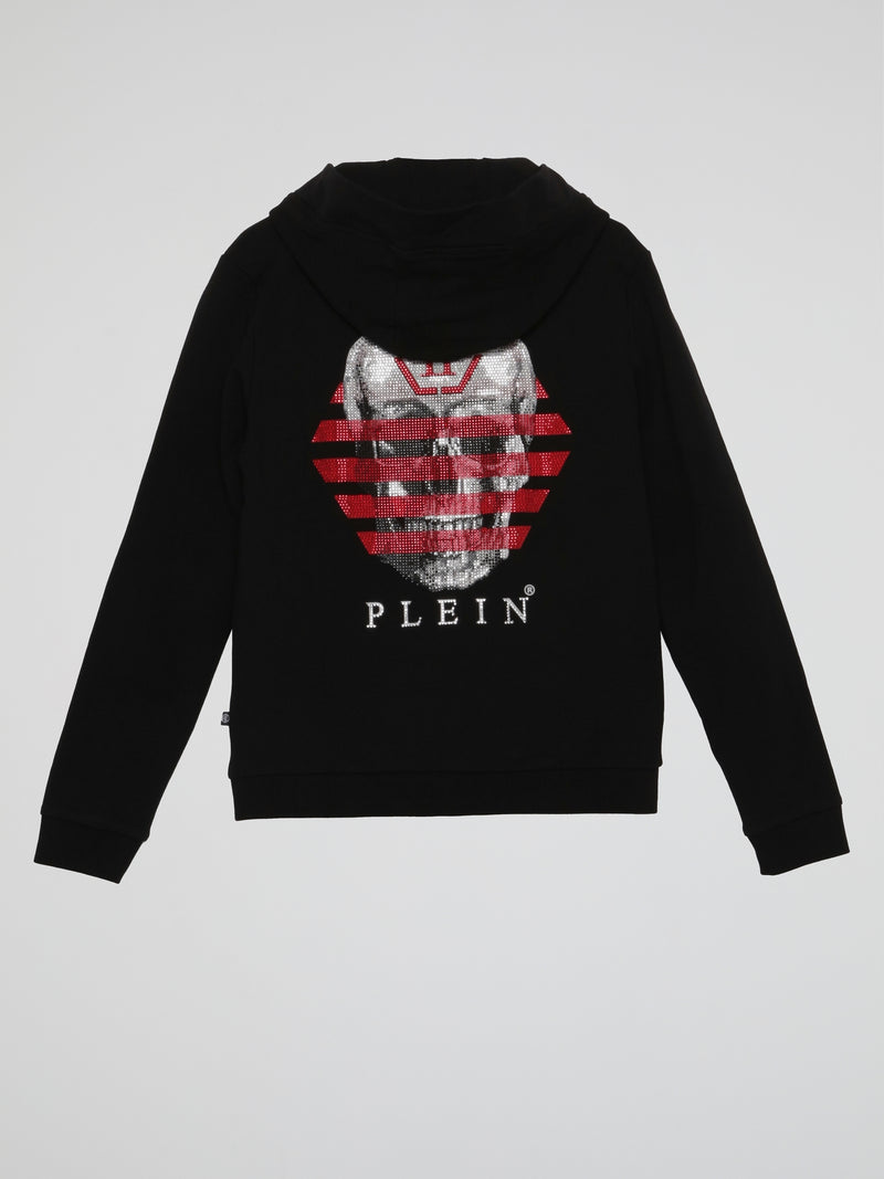 Black Rear Skull Hoodie Sweatshirt (Kids)