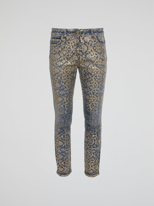 Baroque Print Jeans