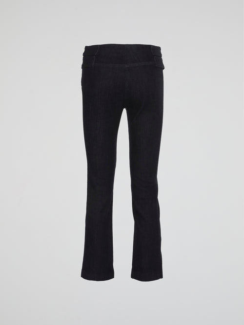 Black Sailor Button Pants