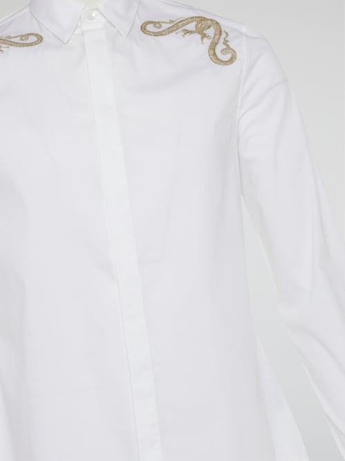 White Embroidered Shirt