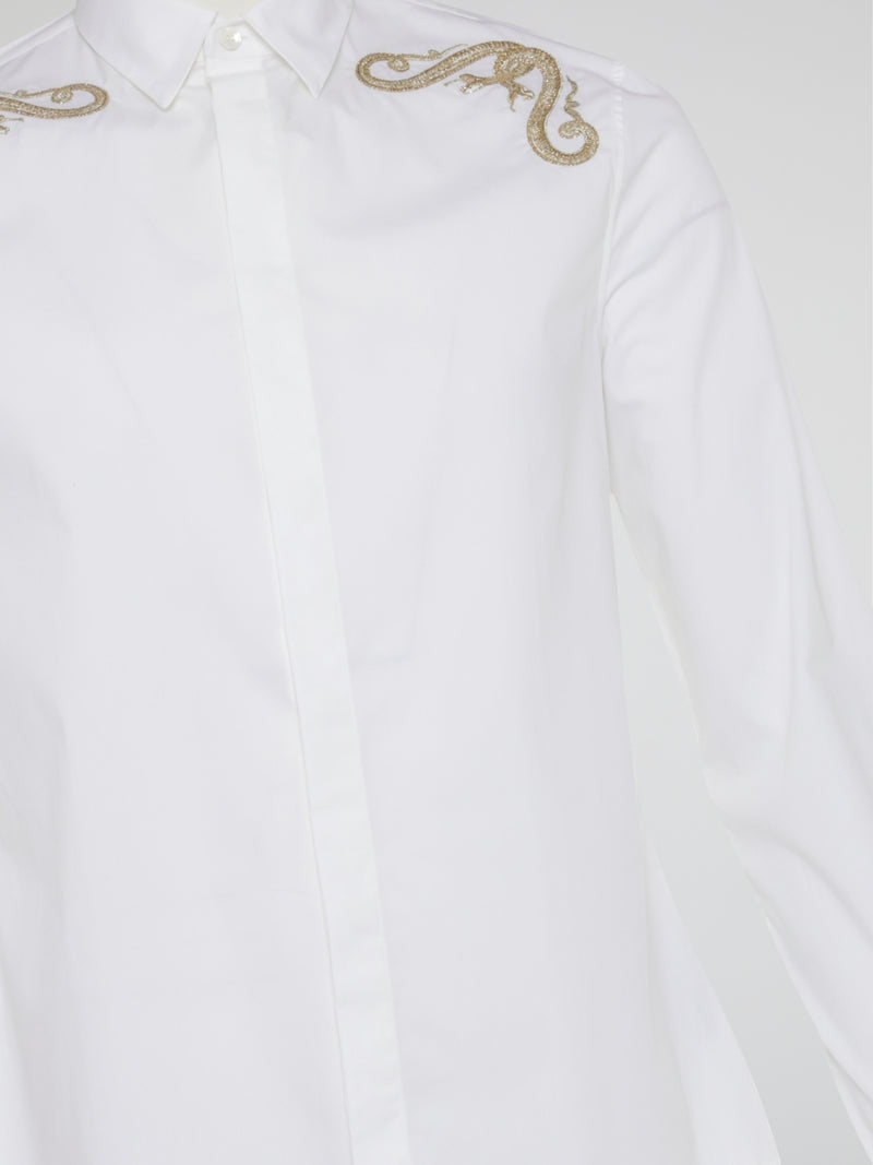 White Embroidered Shirt