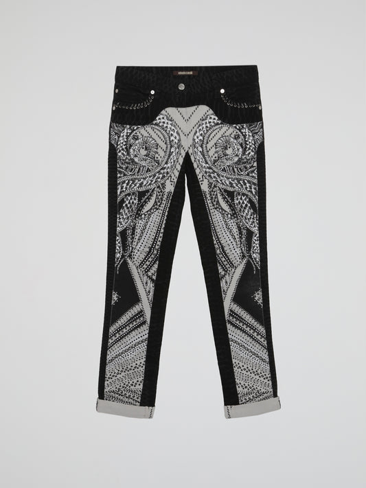 Black Reptilian Jeans