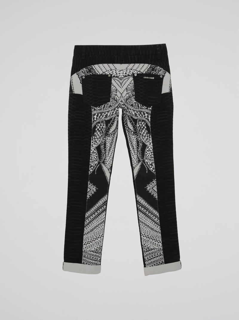 Black Reptilian Jeans