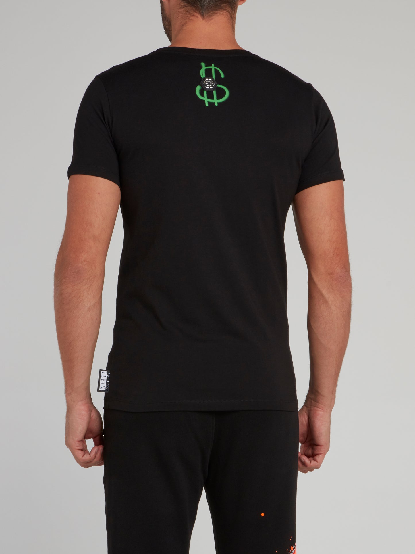 Хлопковая футболка с логотипом и принтом Painted Skull